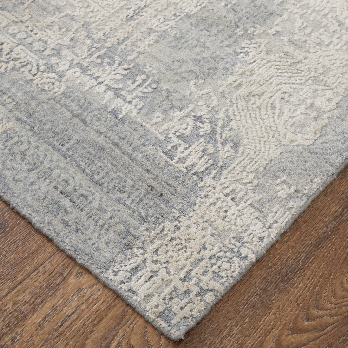 Eastfield Modern/Casual Abstract/Distressed Silver/Gray - Feizy Rug