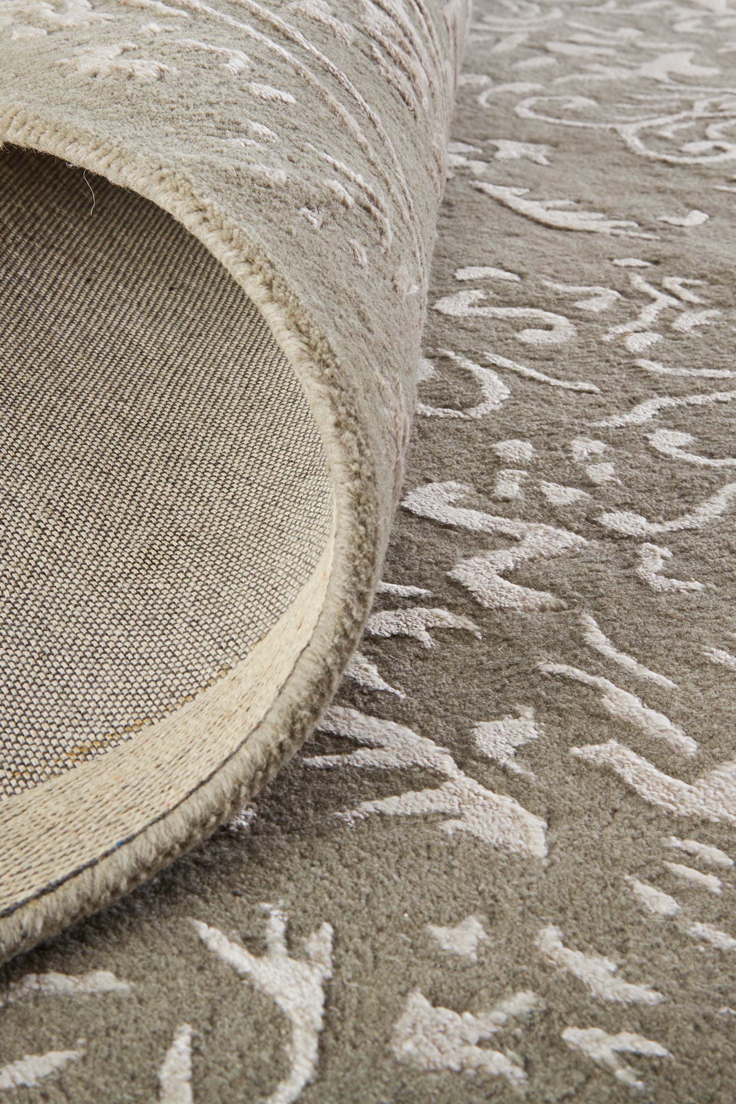 Bella Transitional/Bohemian & Eclectic/Casual Oriental/Bordered/Floral & Botanical Gray/Taupe/Silver - Feizy Rug