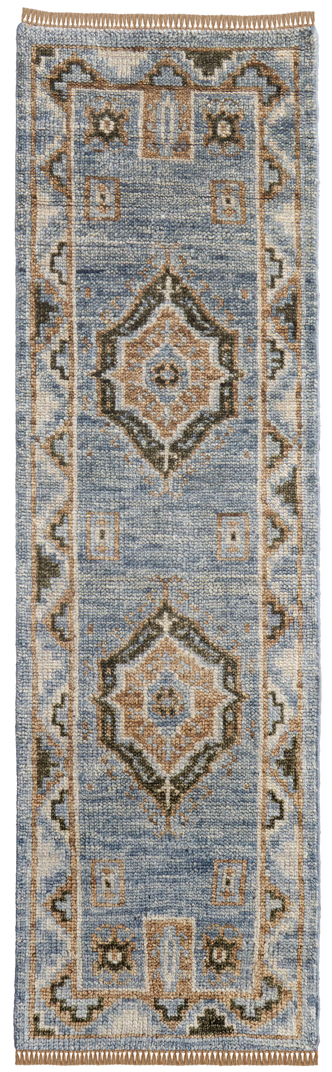 Fillmore Traditional/Vintage Medallion/Diamond/Bordered Blue/Green - Feizy Rug