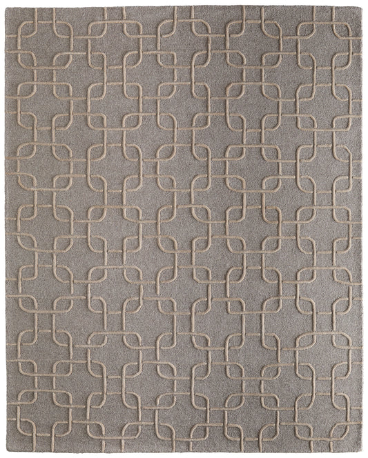 Kimball Transitional/Casual Trellis & Lattice/Geometric/Abstract Gray/Taupe/Tan - Feizy Rug