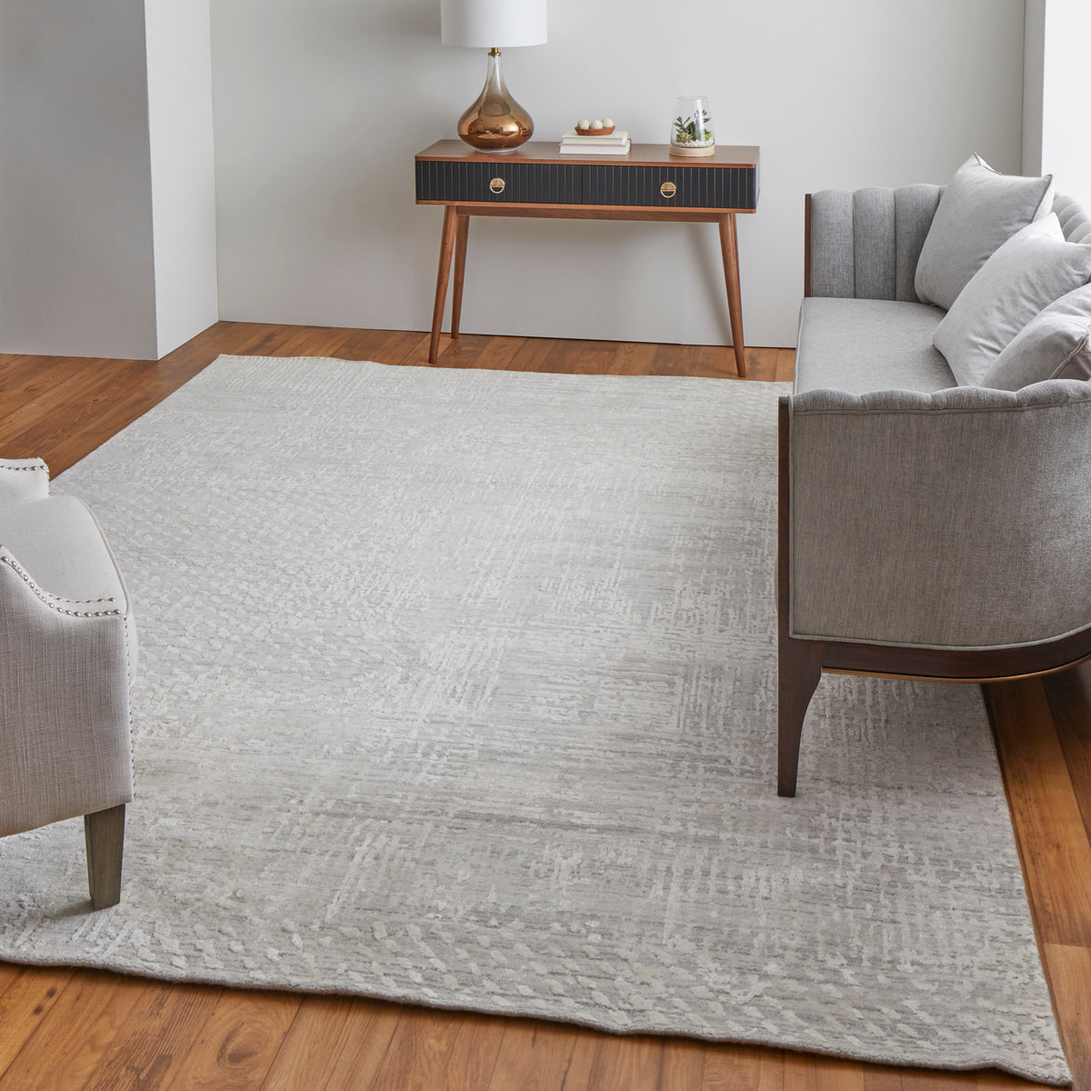 Eastfield Modern/Casual Abstract/Distressed Ivory 69AB - Feizy Rug