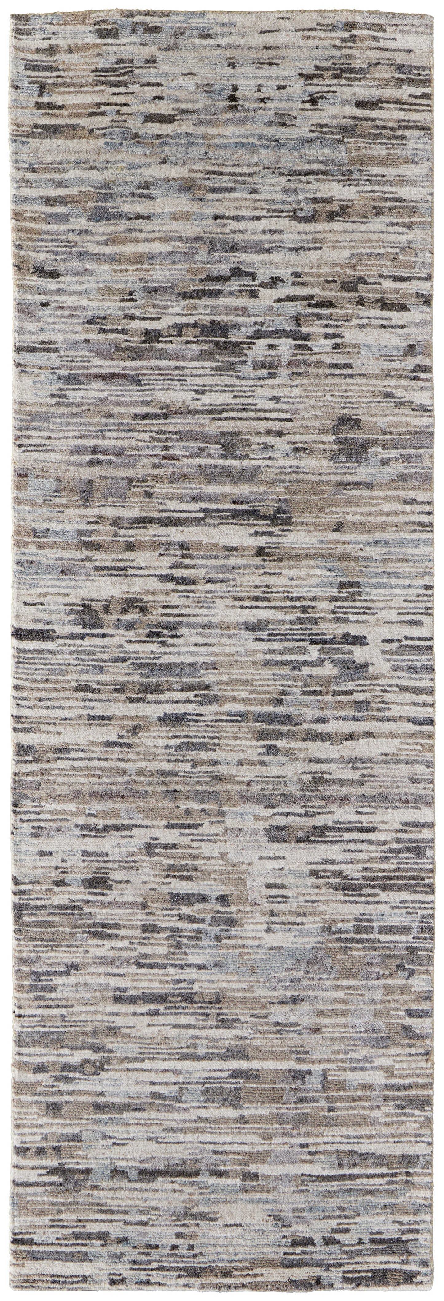 Conroe Modern/Casual/Industrial Gray/Blue/Silver Runner  Feizy Rugs Small Parcel,Feizy Rugs,Conroe,Gray/Blue/Silver,2'6" x 8',Runner,Wool/Viscose,Modern/Casual/Industrial,India