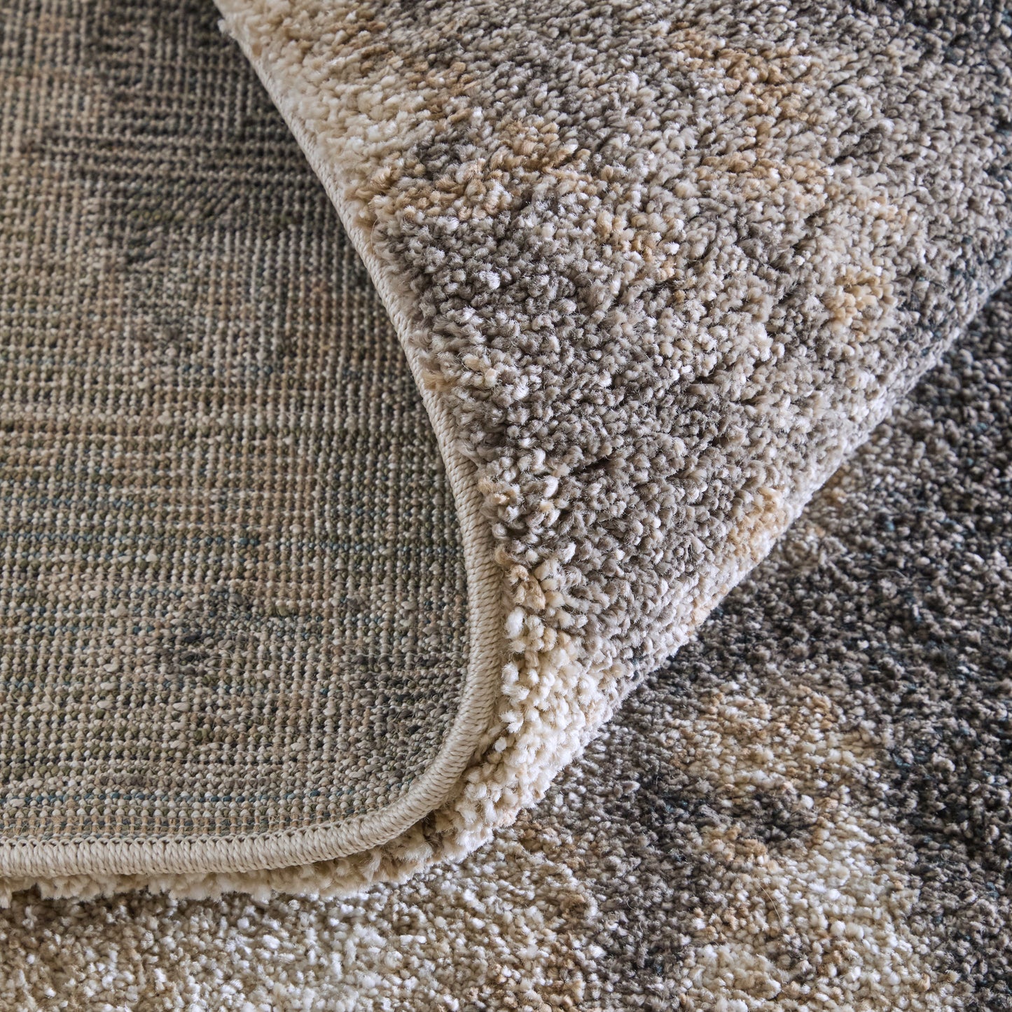 Richmond Modern/Industrial Abstract/Distressed Tan/Gray - Feizy Rug