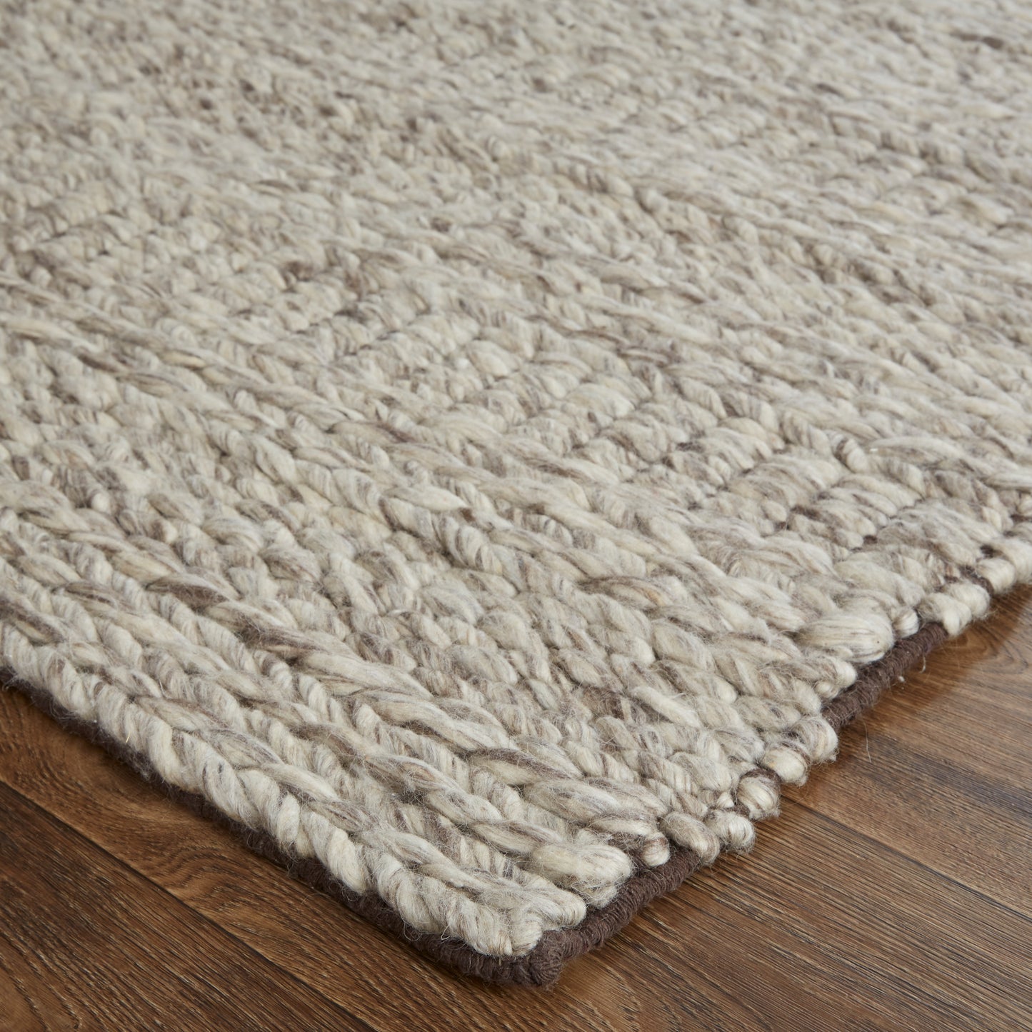 Berkeley Transitional/Scandinavian/Casual Geometric/Solid Ivory/Gray/Tan - Feizy Rug