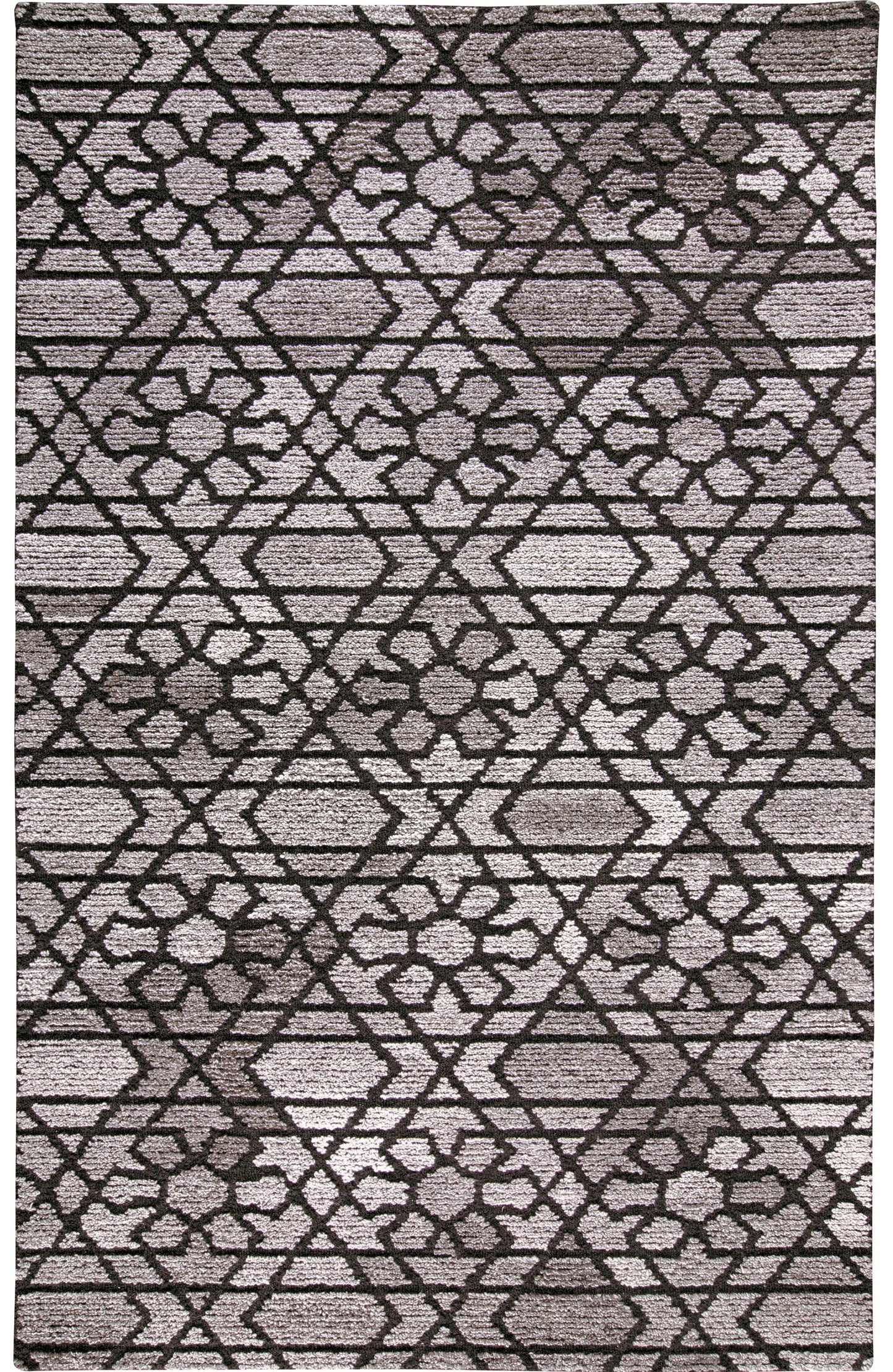 Asher Transitional/Scandinavian/Industrial Geometric/Floral & Botanical Taupe/Black/Gray - Feizy Rug
