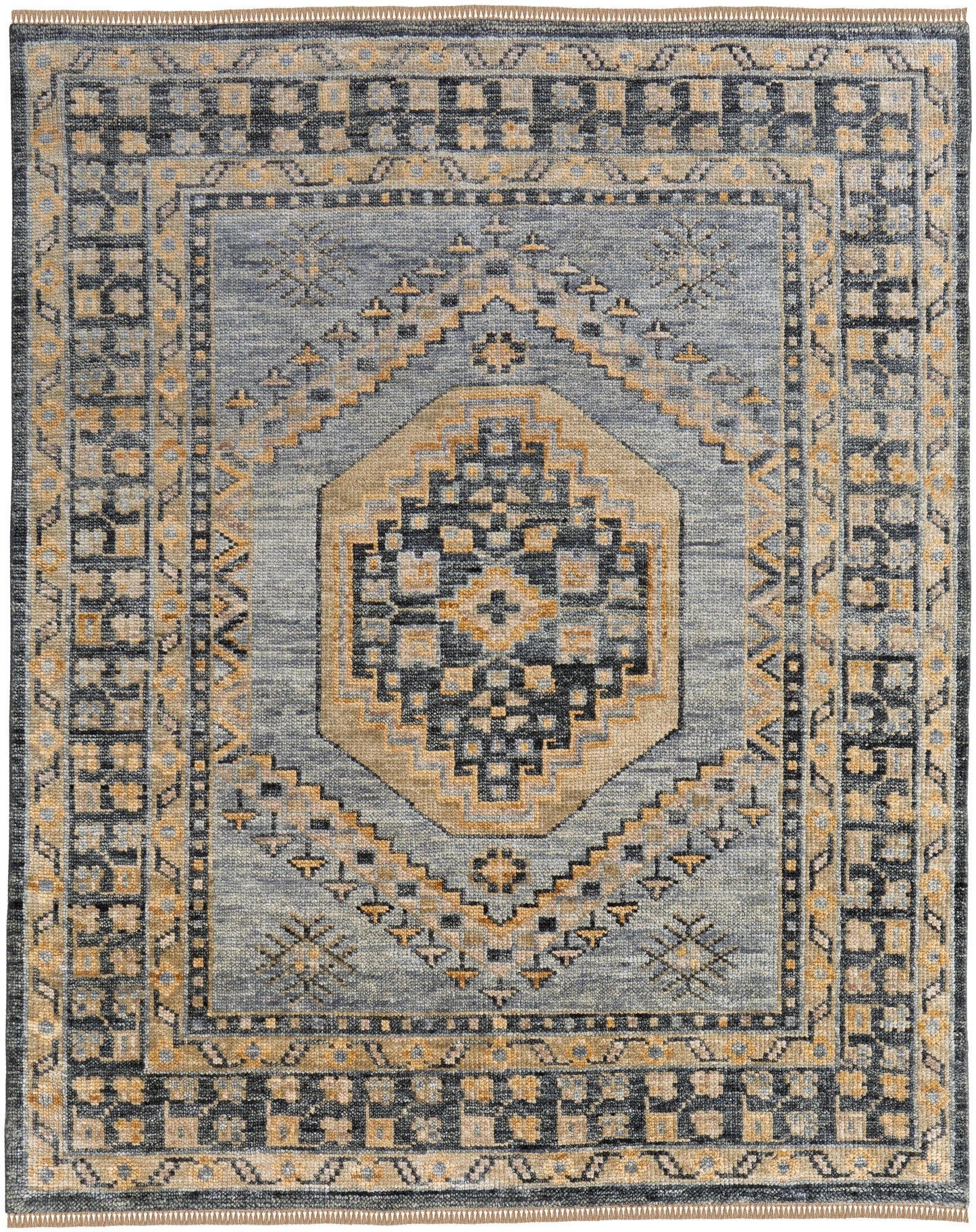 Fillmore Transitional/Vintage/Bohemian & Eclectic Blue/Gray Area Rug