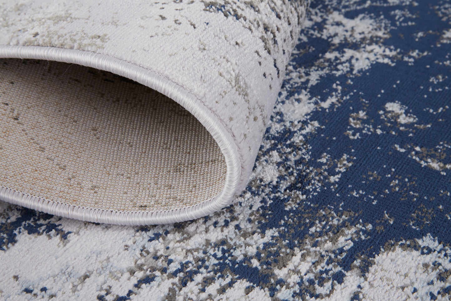 Gaspar Modern/Industrial/Luxury & Glam Abstract/Gradient & Ombre Blue/Gray/White - Feizy Rug