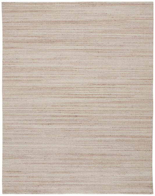 Keaton Transitional/Casual/Scandinavian Solid/Stripes Ivory - Feizy Rug