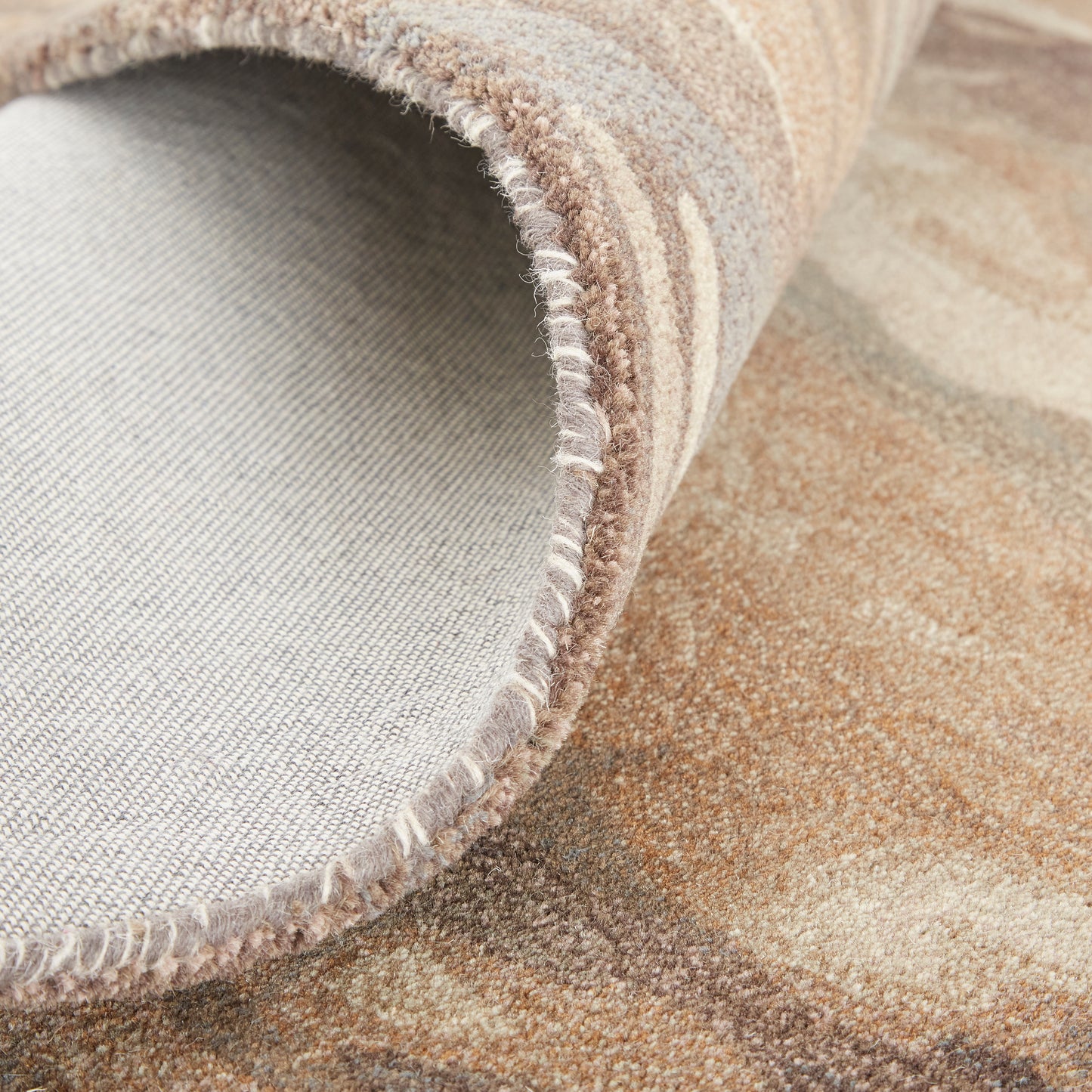 Amira Transitional/Industrial/Casual Abstract/Watercolor Brown/Gray/Tan - Feizy Rug
