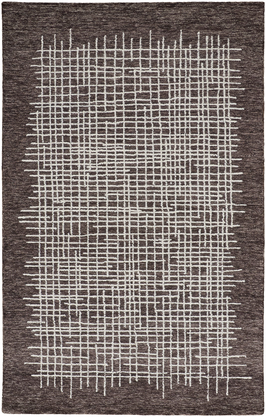 Maddox Transitional/Casual Brown/Ivory Accent Rug
