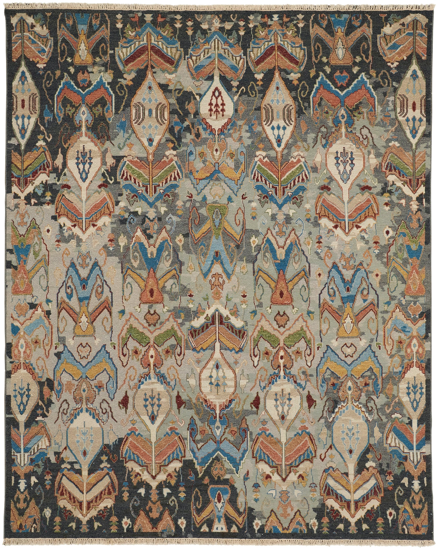 Leylan Transitional/Bohemian & Eclectic/Craftsman Ikat Taupe/Tan/Orange - Feizy Rug