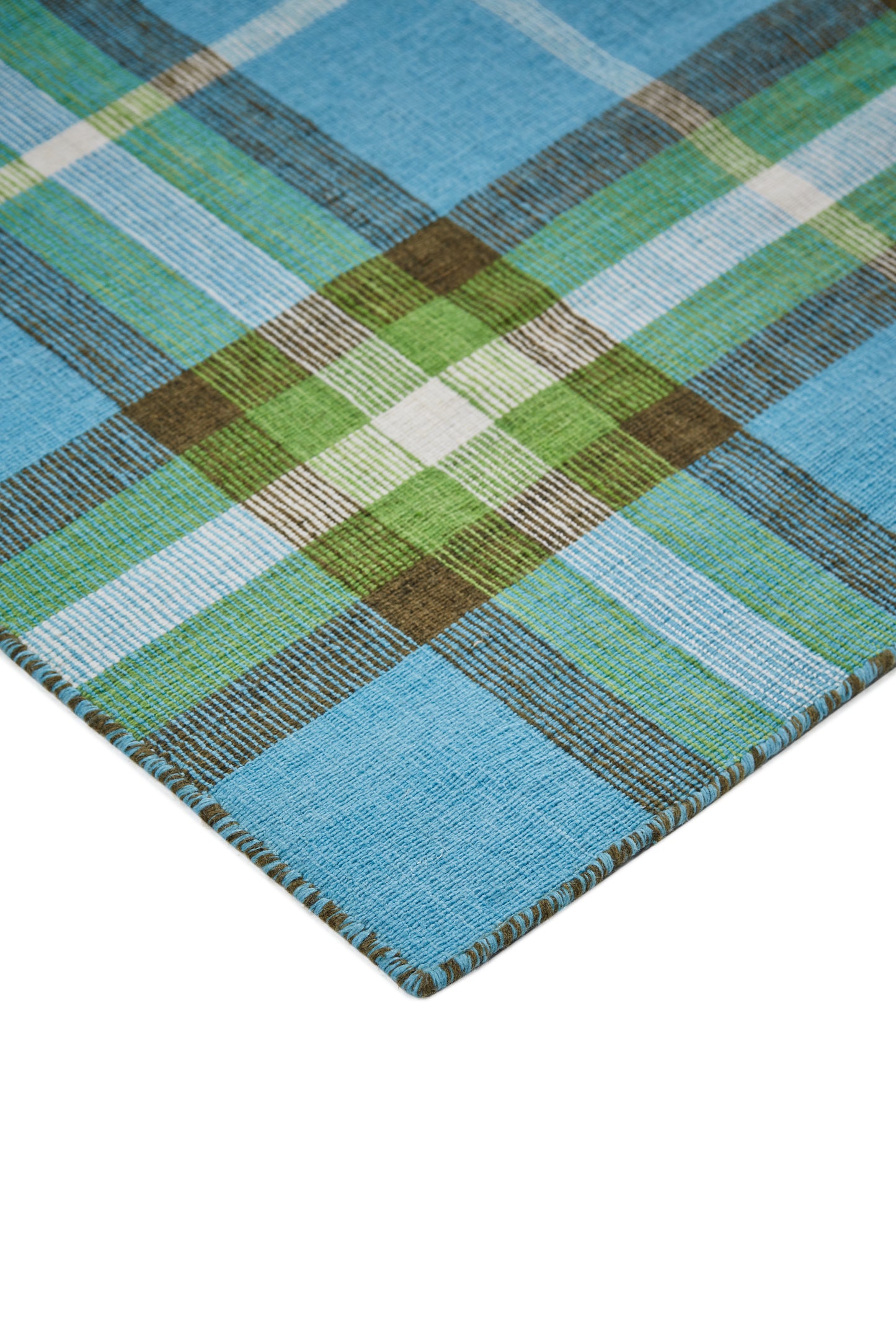 Crosby Transitional/Rustic Plaid Blue/Green/Black - Feizy Rug