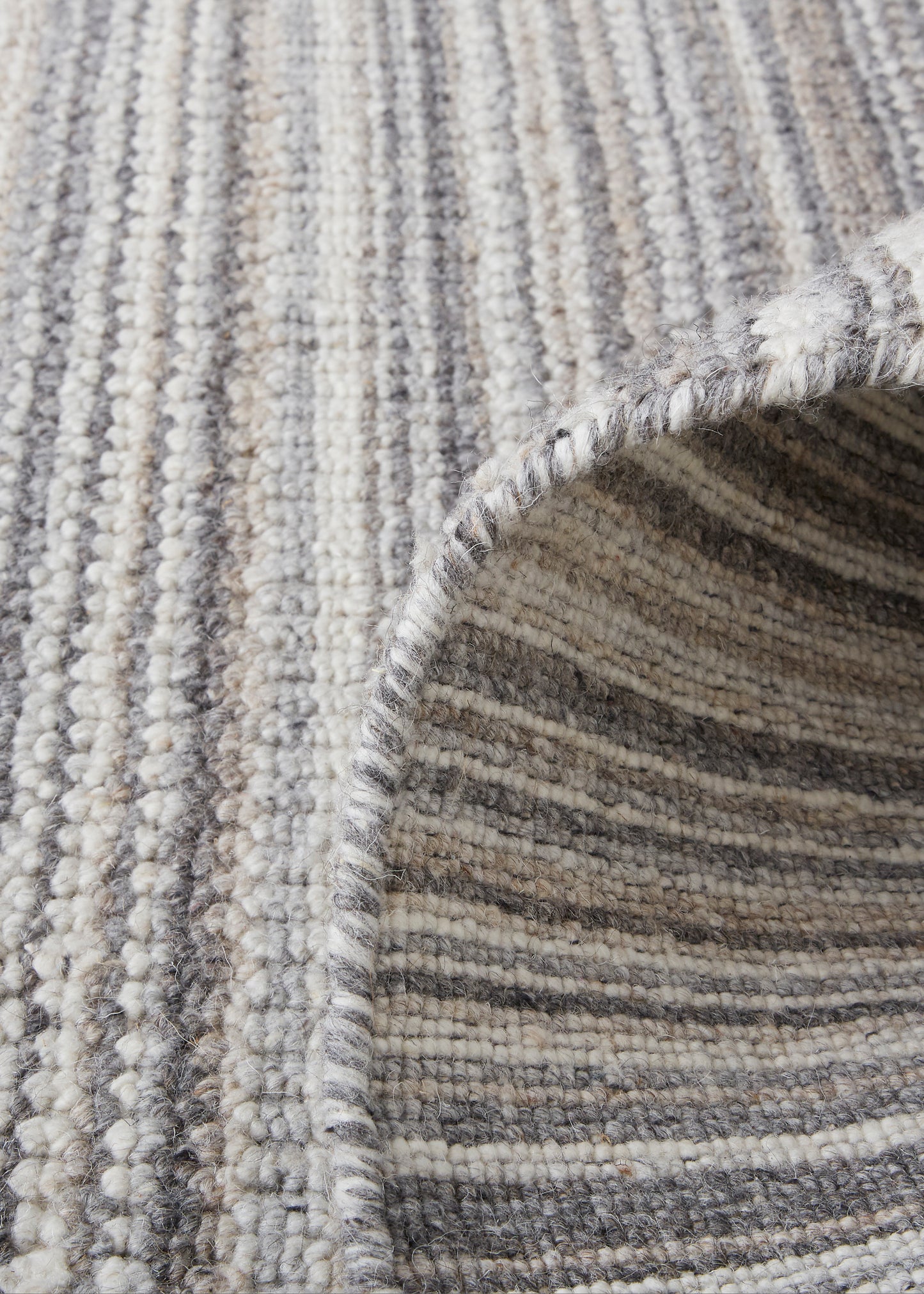 Keaton Transitional/Casual/Scandinavian Solid/Stripes Gray/Taupe - Feizy Rug