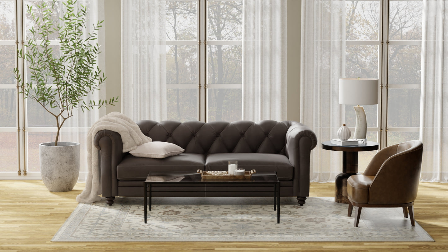 Karina Transitional/Bohemian & Eclectic/Craftsman Ivory/Gray/Brown Accent Rug