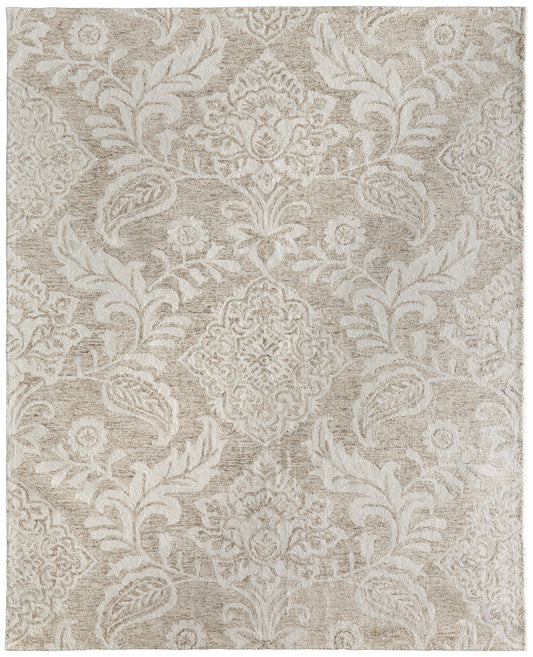 Belfort Transitional/Classic/Bohemian & Eclectic Medallion/Damask/Floral & Botanical Tan/Ivory - Feizy Rug