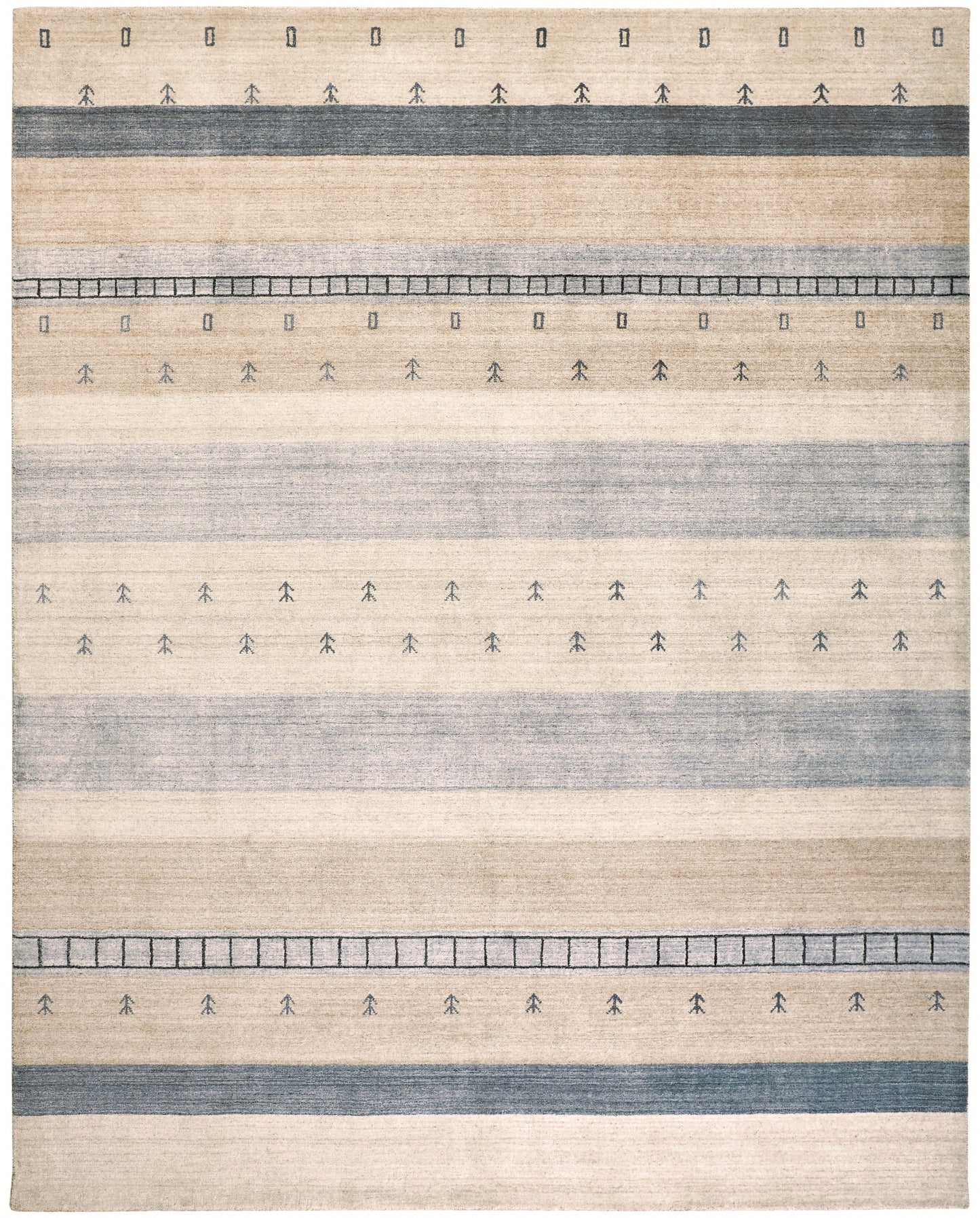 Legacy Transitional/Cabin & Lodge/Casual Stripes/Distressed/Southwestern Ivory/Tan/Gray - Feizy Rug