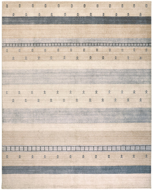 Legacy Transitional/Cabin & Lodge/Casual Stripes/Distressed/Southwestern Ivory/Tan/Gray - Feizy Rug