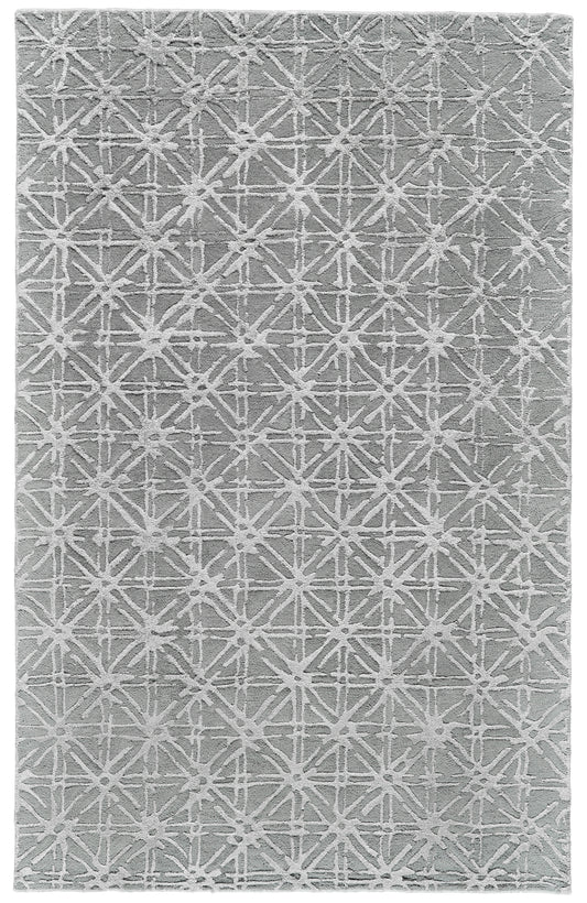 Manoa Transitional/Mid-Century Modern Geometric Gray/Silver - Feizy Rug
