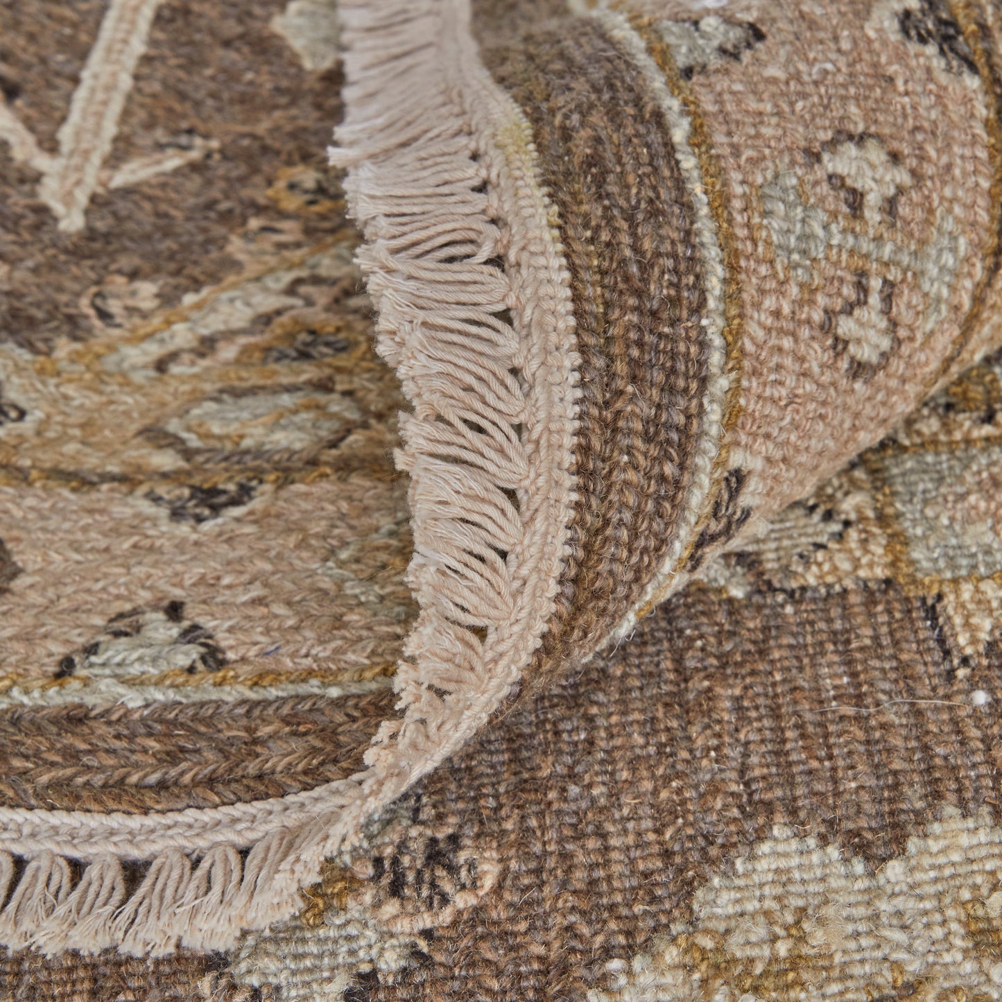 Corbitt Traditional/Classic Oriental/Bordered/Persian Brown/Ivory - Feizy Rug