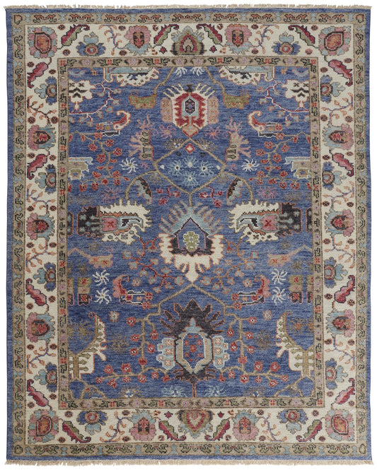 Beall Traditional/Rustic/Bohemian & Eclectic Oriental/Floral & Botanical/Bordered Blue/Red - Feizy Rug