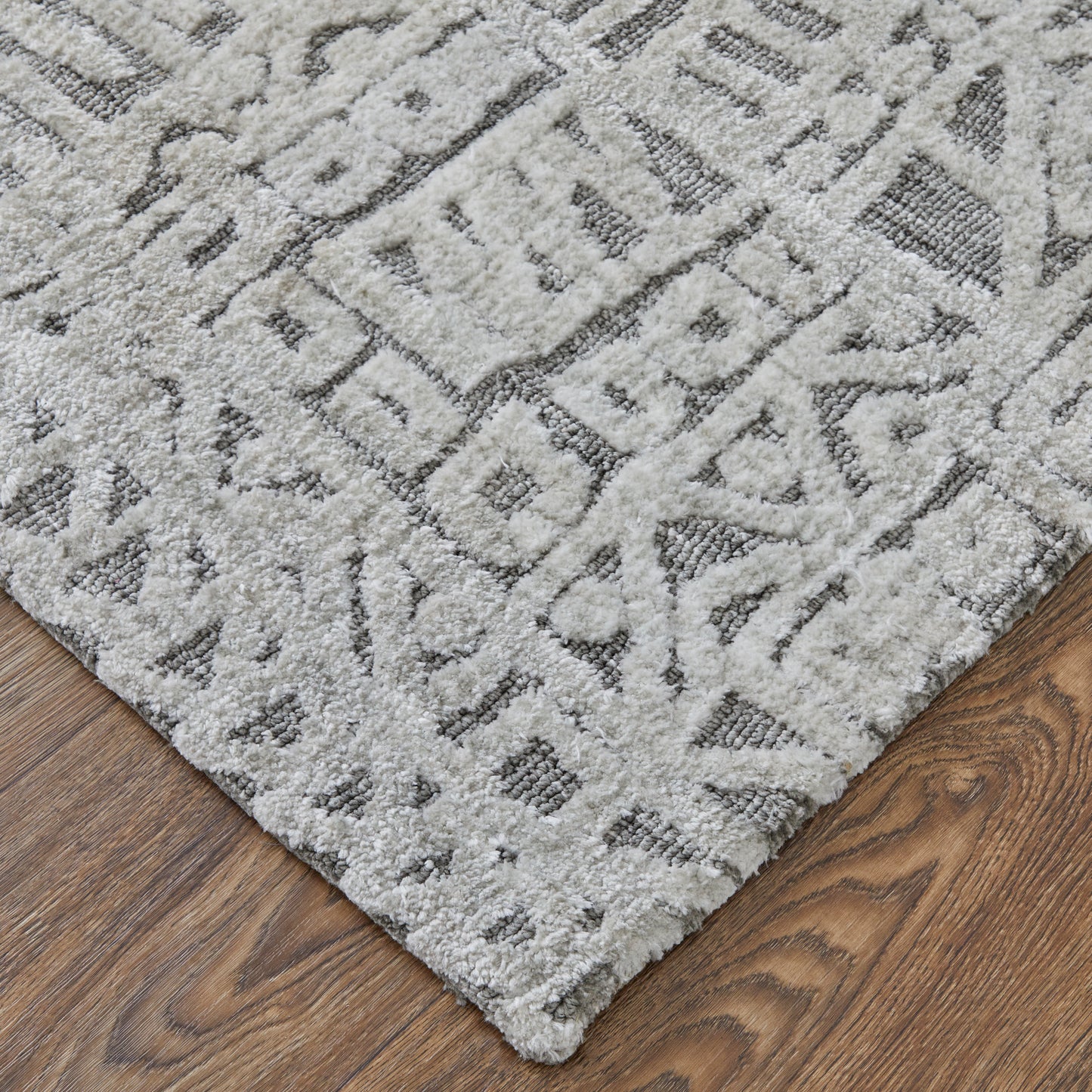 Colton Modern/Casual/Casual Abstract/Geometric Gray/Silver - Feizy Rug