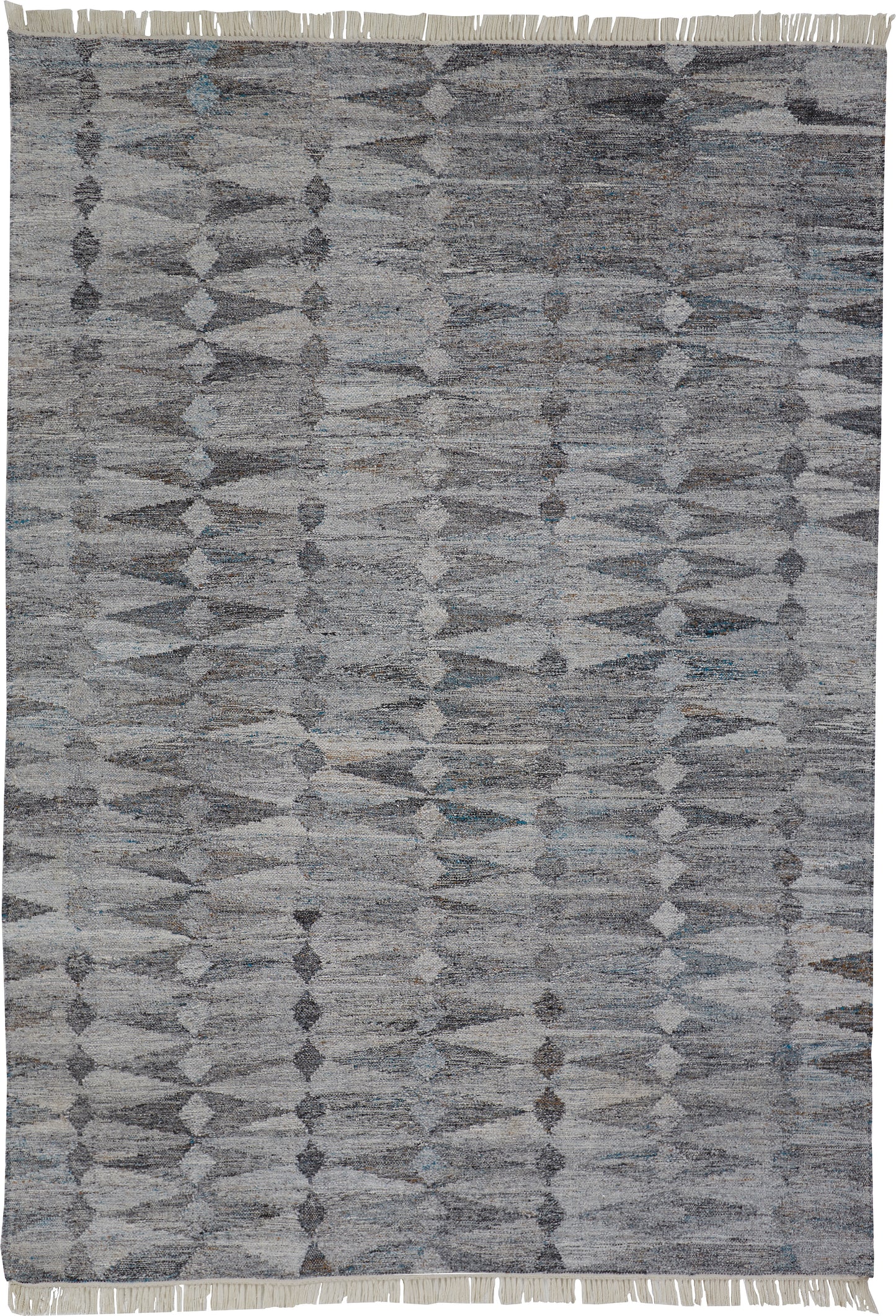 Beckett Transitional/Rustic/Bohemian & Eclectic Gray/Silver/Ivory Accent Rug  Feizy Rugs Small Parcel,Feizy Rugs,Beckett,Gray/Silver/Ivory,3'6" x 5'6",Accent Rug,PET,Transitional/Rustic/Bohemian & Eclectic,India