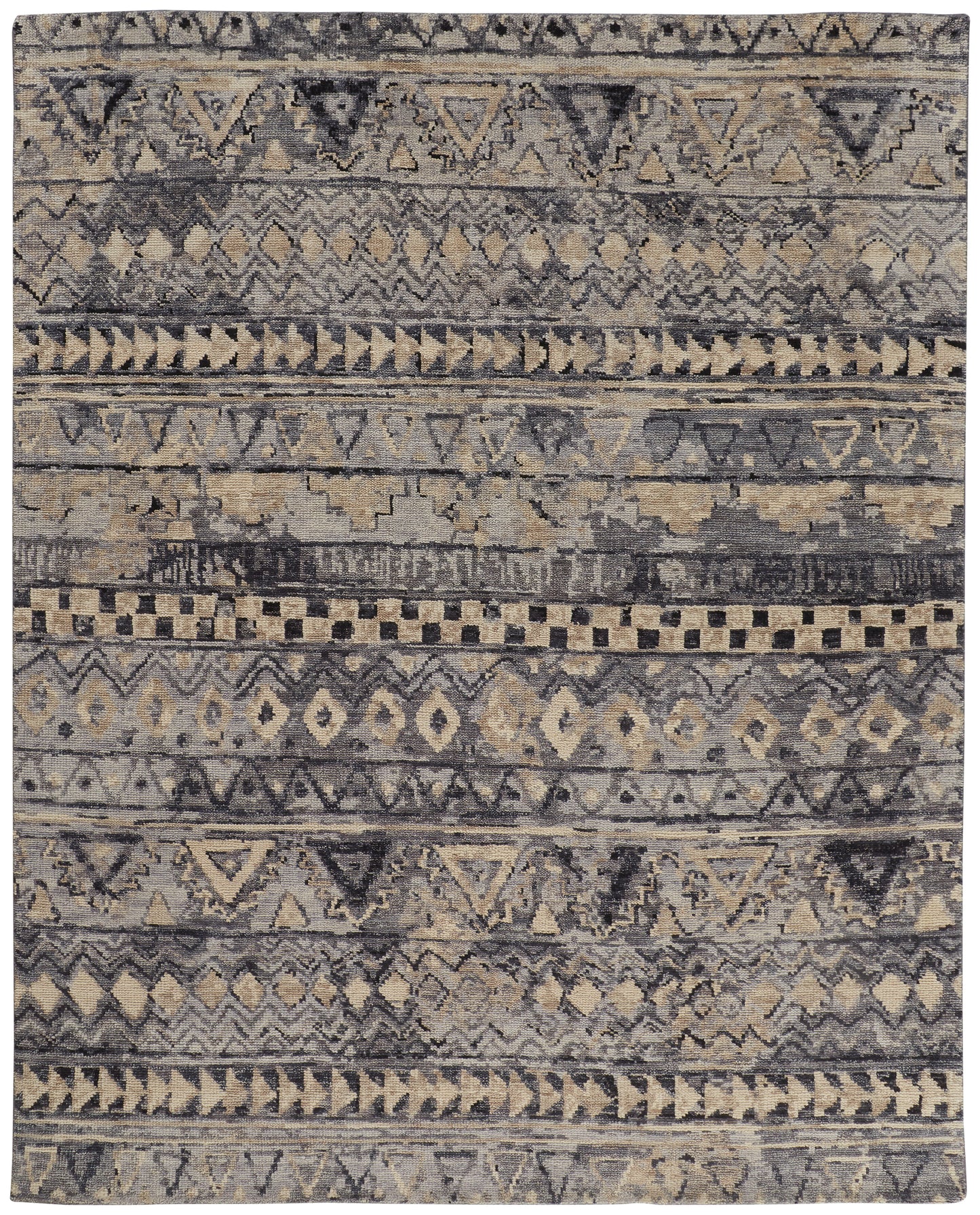 Palomar Transitional/Farmhouse/Bohemian & Eclectic Geometric/Diamond Taupe/Gray/Tan - Feizy Rug
