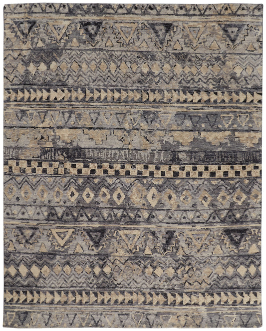 Palomar Transitional/Farmhouse/Bohemian & Eclectic Geometric/Diamond Taupe/Gray/Tan - Feizy Rug