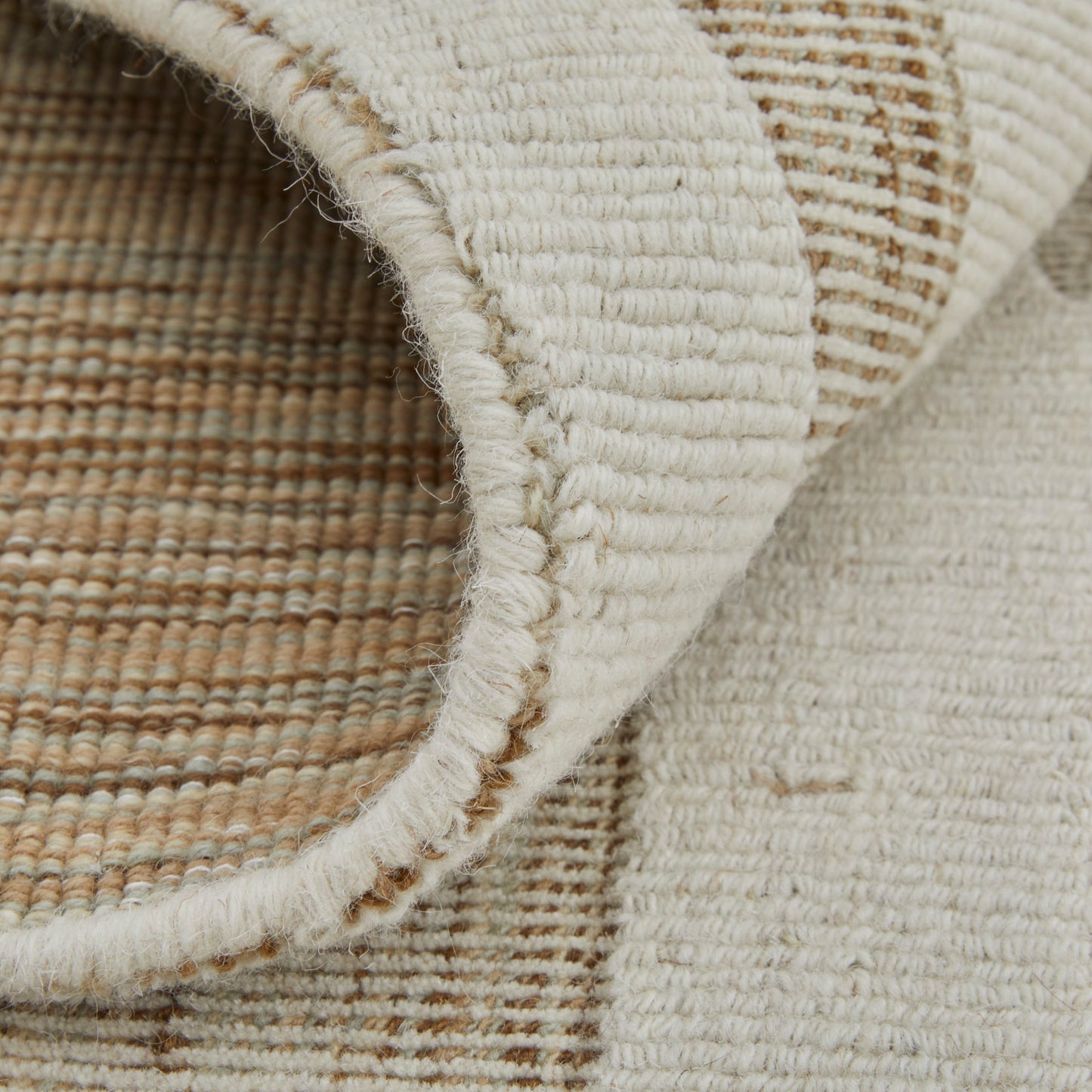 Peconic Modern/Industrial/Casual Abstract/Stripes Tan/Ivory - Feizy Rug