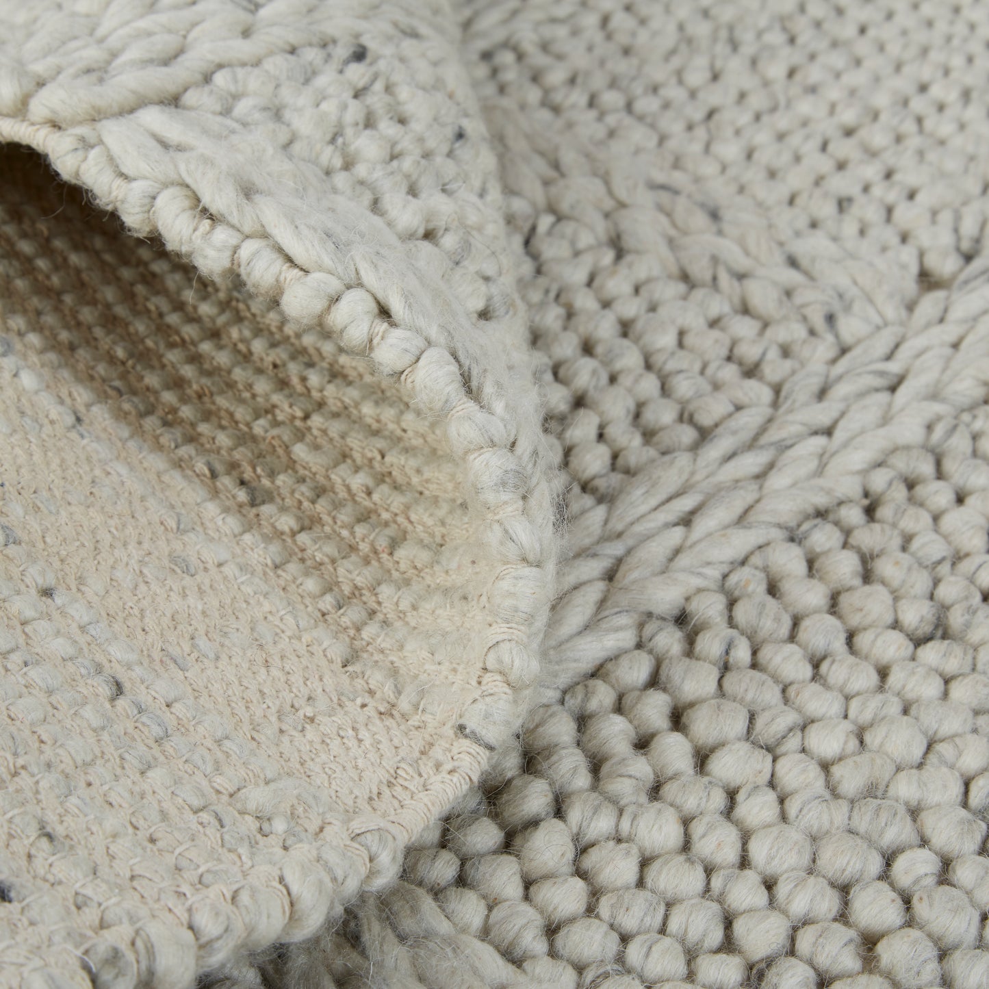 Berkeley Transitional/Casual/Scandinavian Solid/Geometric Ivory/Gray - Feizy Rug
