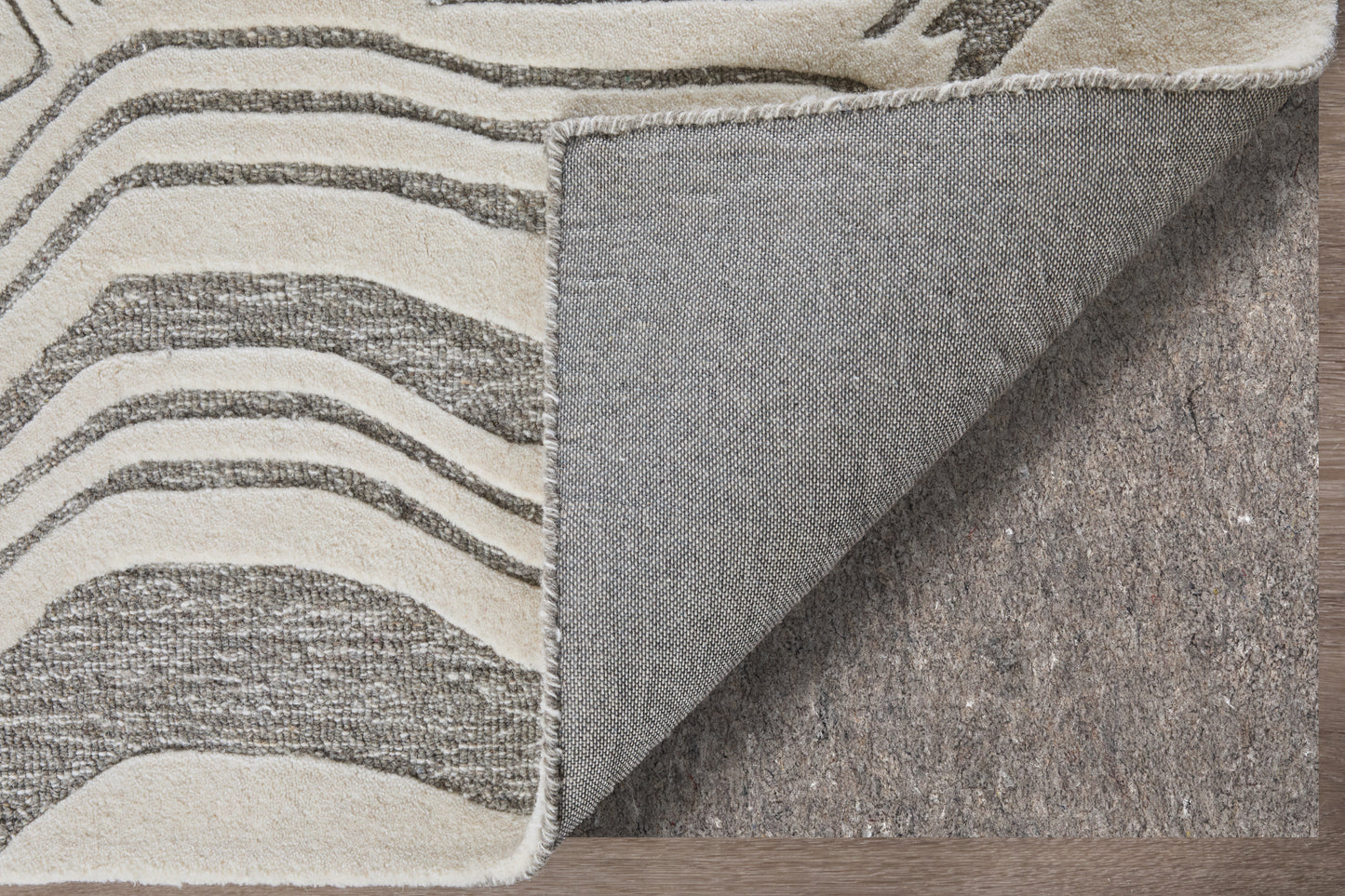 Kimball Transitional/Bohemian & Eclectic Abstract/Geometric Ivory/Gray - Feizy Rug