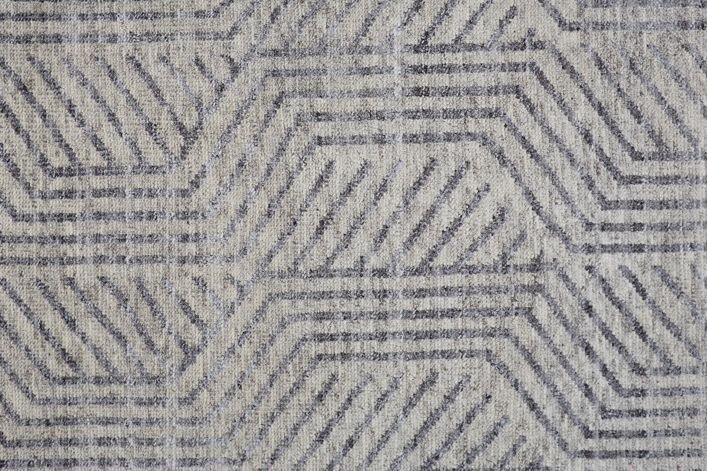 Vivien Modern/Classic/Casual Geometric/Abstract Gray/Tan - Feizy Rug