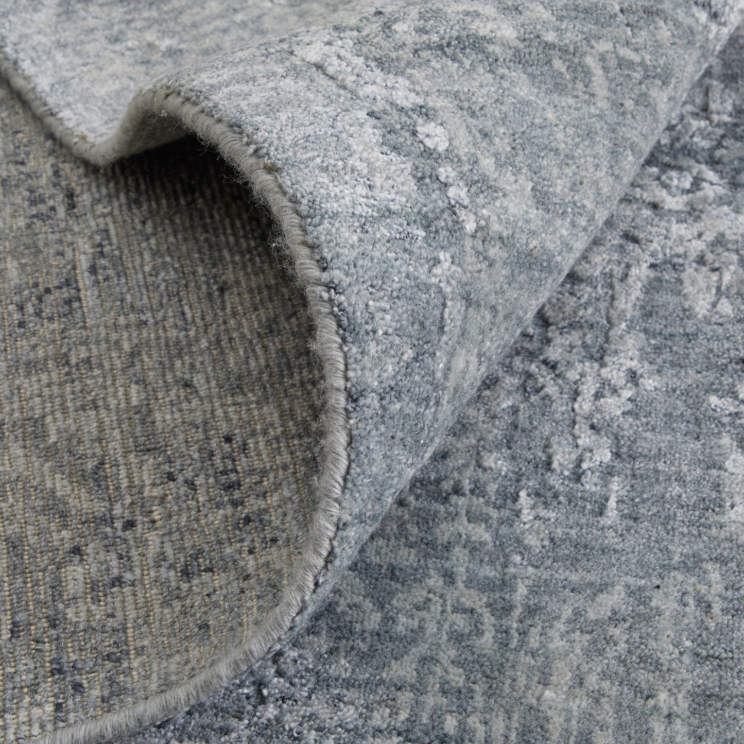 Eastfield Modern/Industrial/Casual Gradient & Ombre Blue/Gray - Feizy Rug
