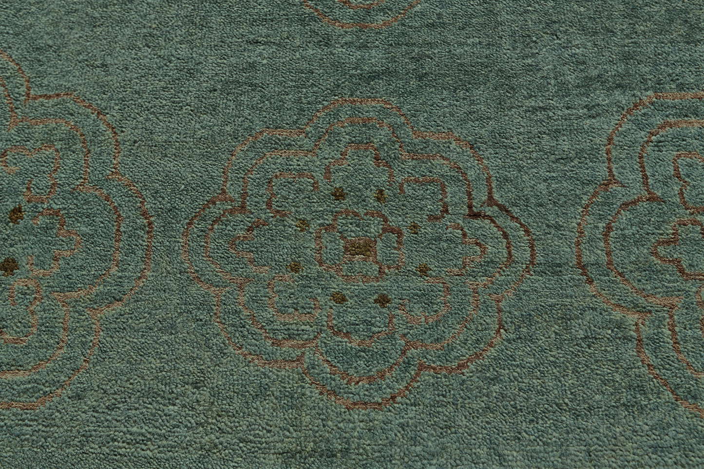 Qing Transitional/Casual Floral & Botanical/Oriental/Distressed Blue/Green/Taupe - Feizy Rug
