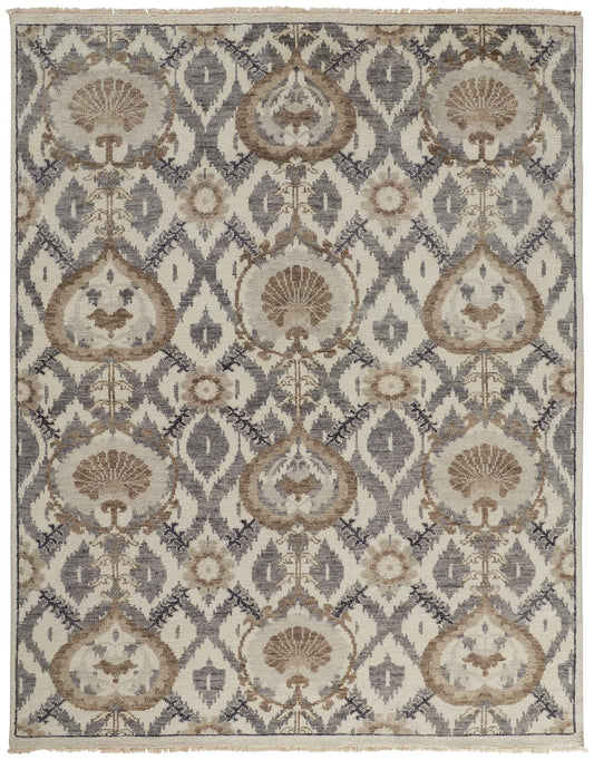 Beall Traditional/Bohemian & Eclectic Ivory/Gray/Taupe Accent Rug