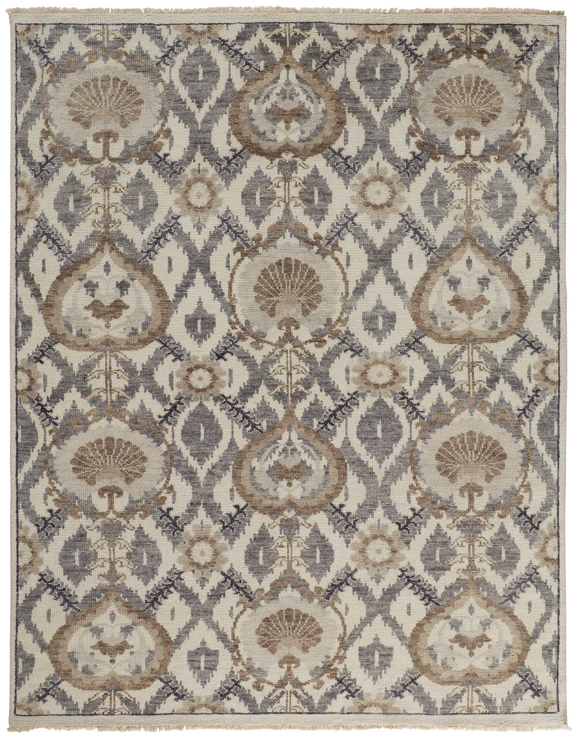 Beall Traditional/Bohemian & Eclectic Ivory/Gray/Taupe Area Rug