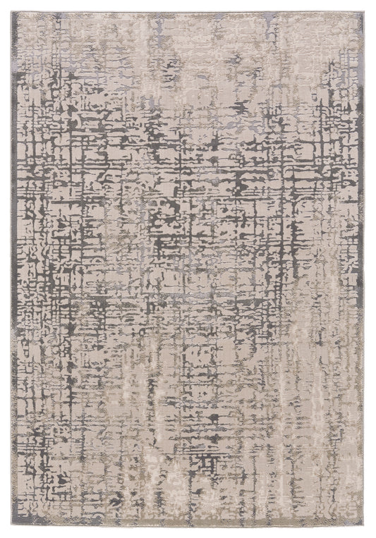 Prasad Modern/Casual Gray/Ivory Area Rug
