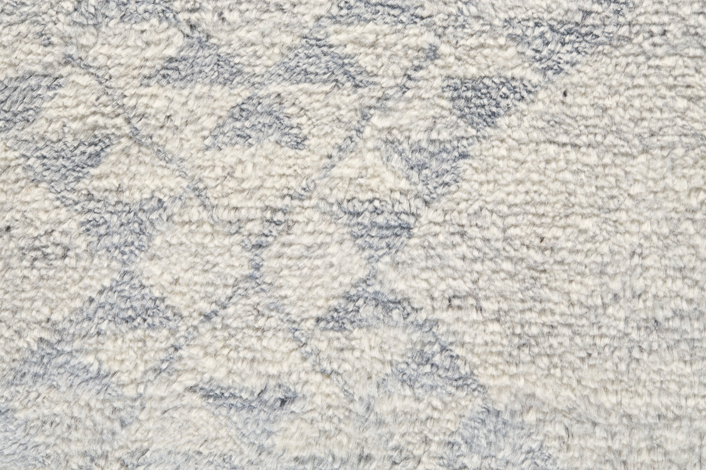 Abytha Transitional/Global/Farmhouse Diamond/Geometric/Distressed Gray/Blue/Ivory - Feizy Rug