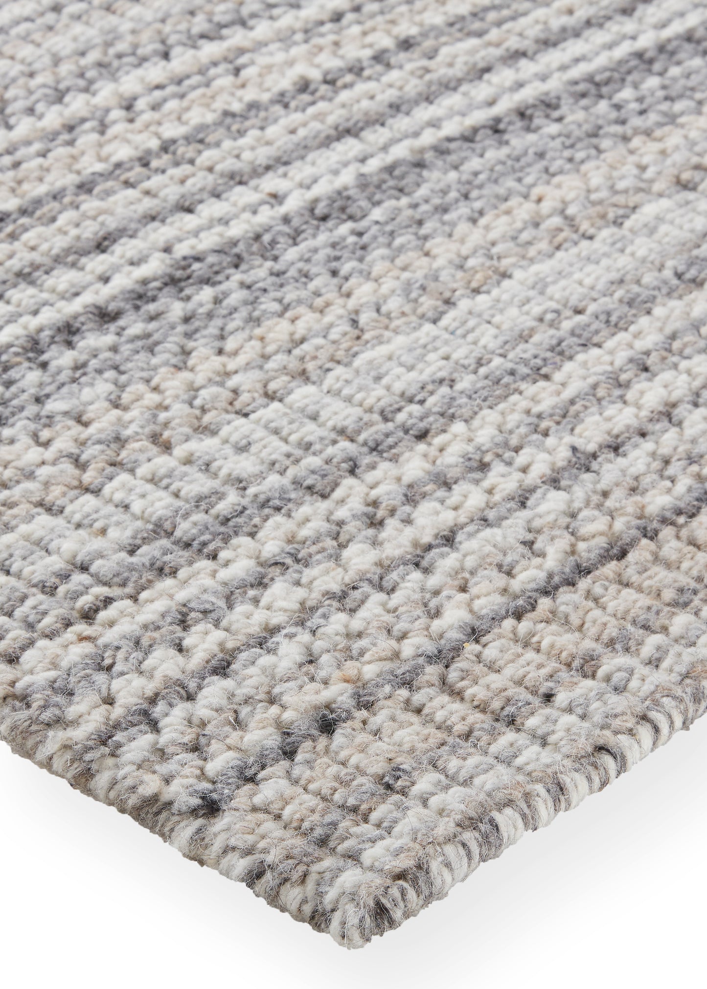 Keaton Transitional/Casual/Scandinavian Solid/Stripes Gray/Taupe - Feizy Rug