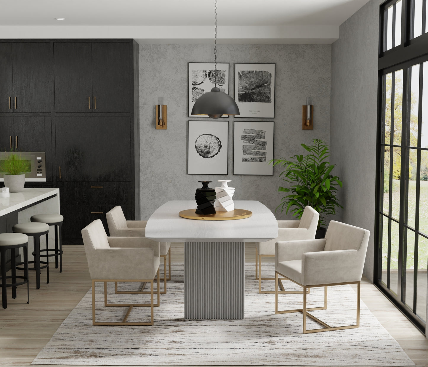 Vancouver Modern/Scandinavian/Cottage Ivory/Tan/Brown Accent Rug