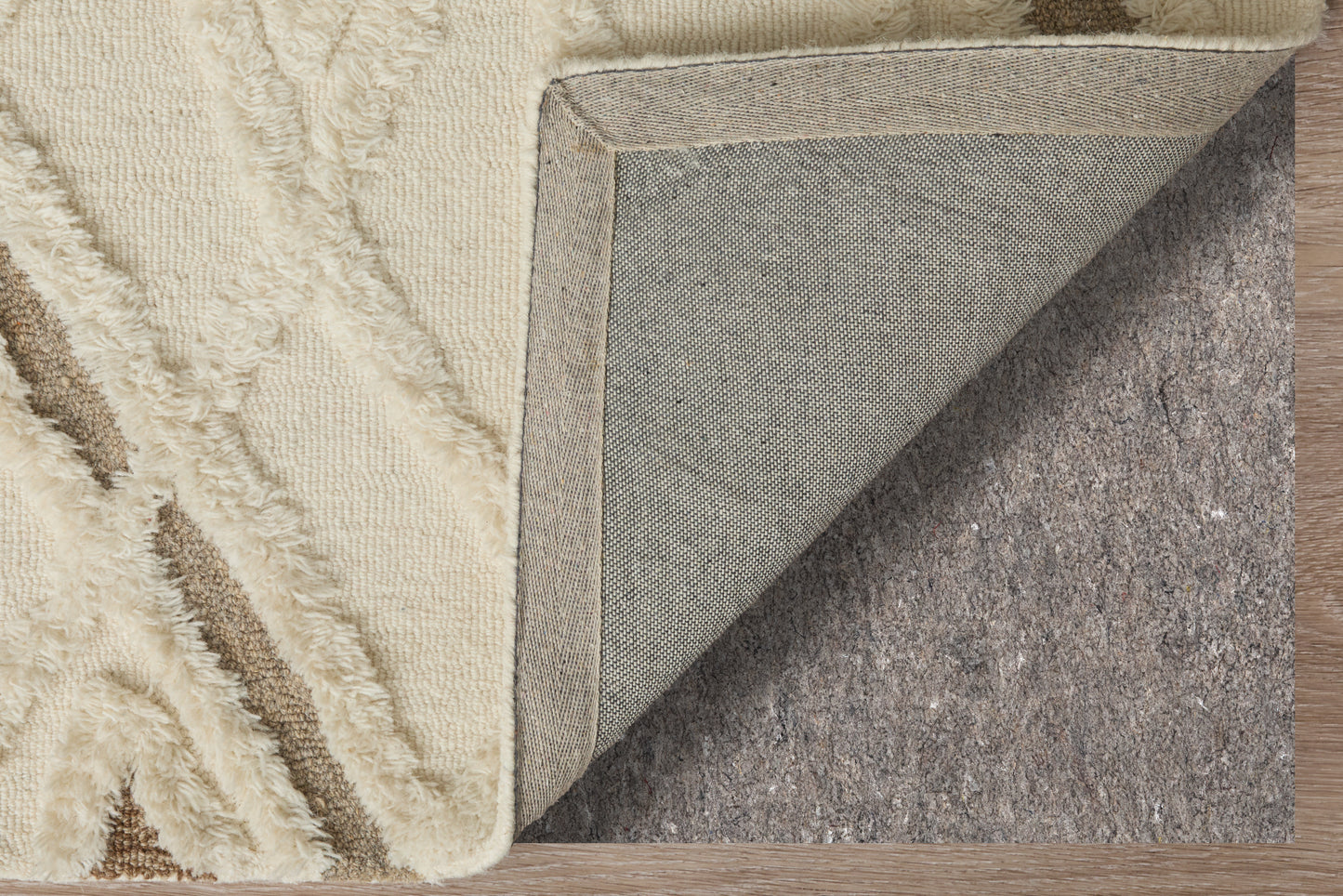 Anica Transitional/Moroccan/Casual Geometric/Diamond/Abstract Ivory/Taupe/Brown - Feizy Rug