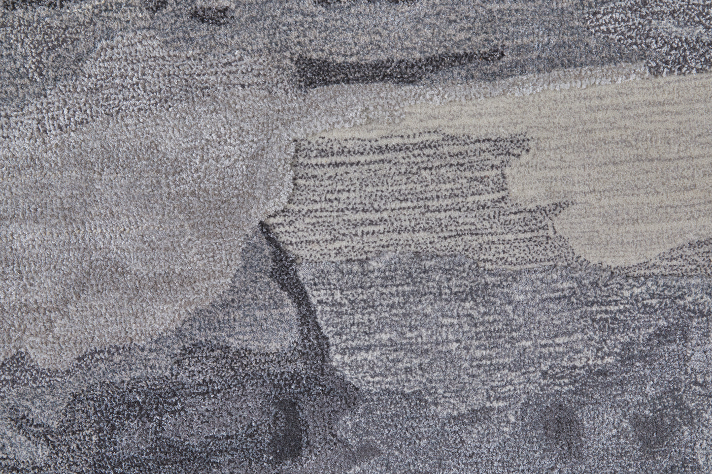 Anya Transitional/Industrial/Casual Abstract/Watercolor Gray/Blue/Ivory - Feizy Rug
