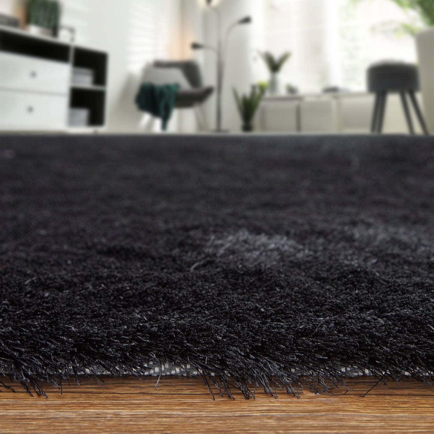 Indochine Modern/Luxury & Glam/Casual Black Accent Rug