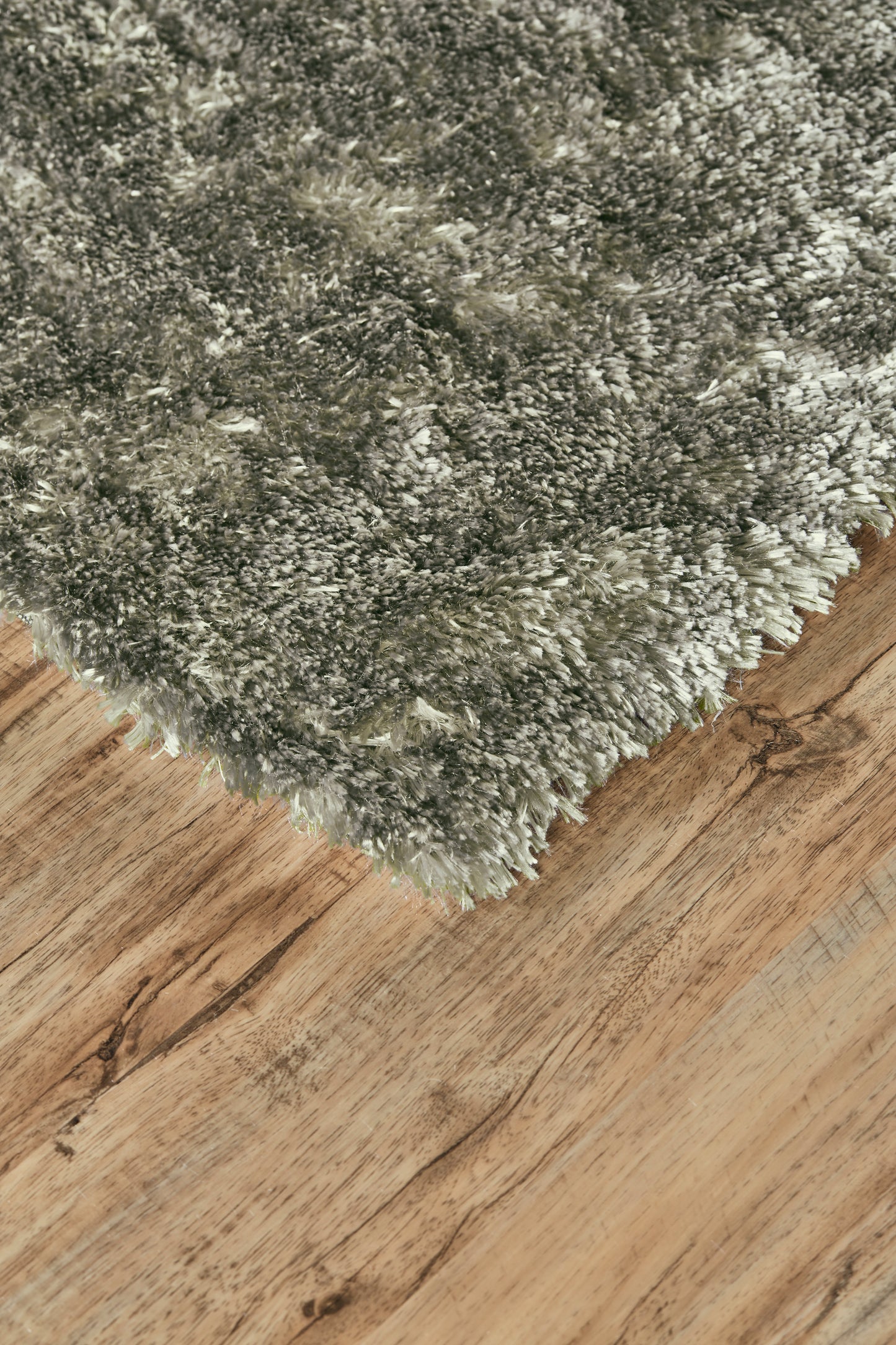 Blunham Modern/Luxury & Glam Solid Green/Gray - Feizy Rug