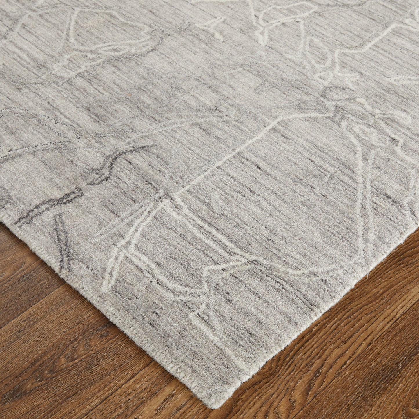 Whitton Modern/Industrial/Casual Gray/Tan/Ivory Accent Rug