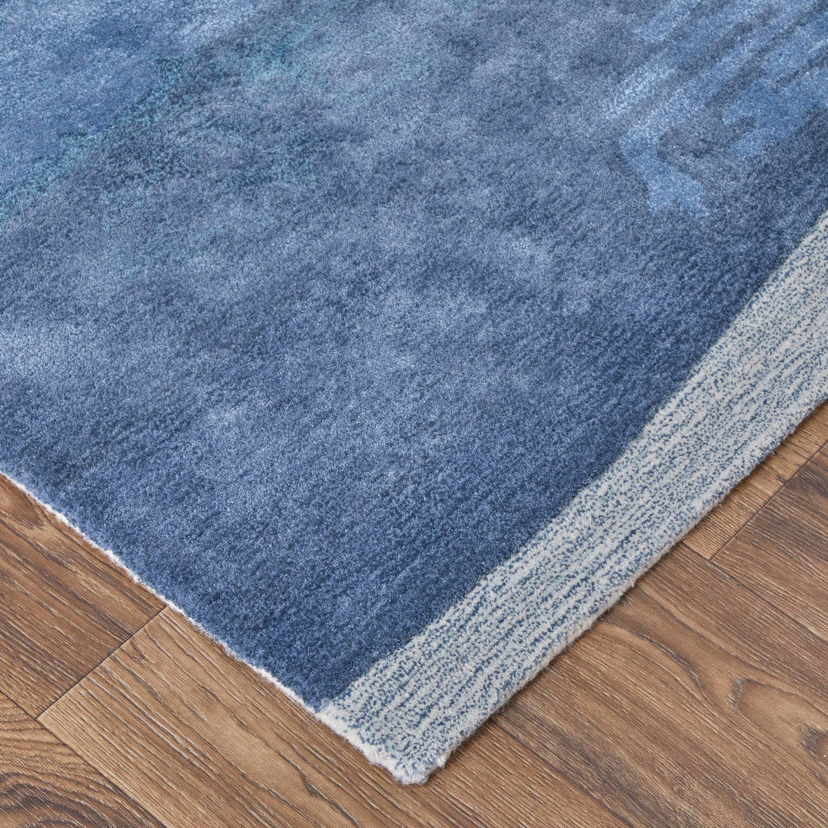 Anya Transitional/Industrial/Casual Abstract/Watercolor Blue/Ivory 8921 - Feizy Rug