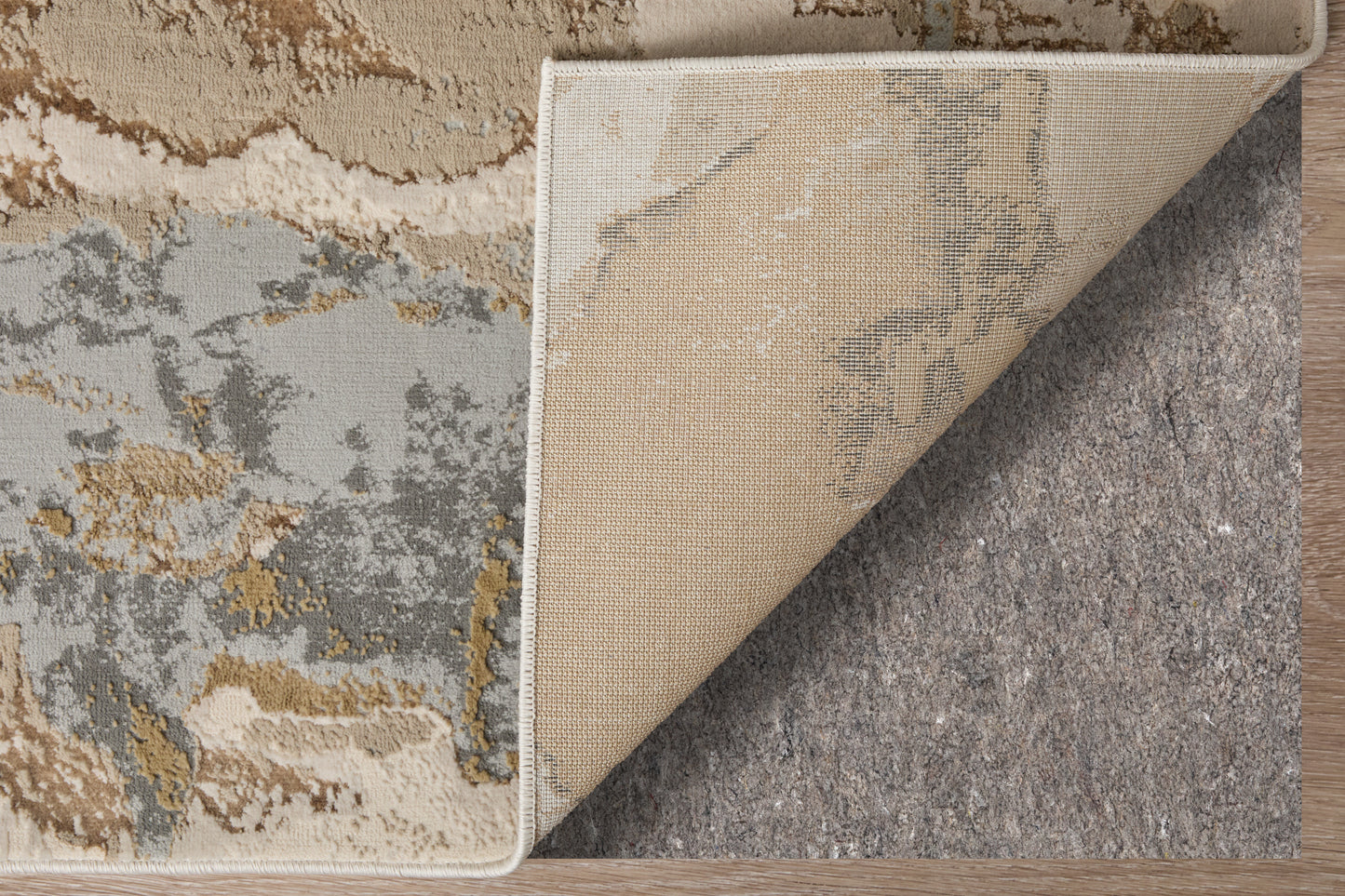 Aura Modern/Casual Gray/Ivory/Gold Area Rug