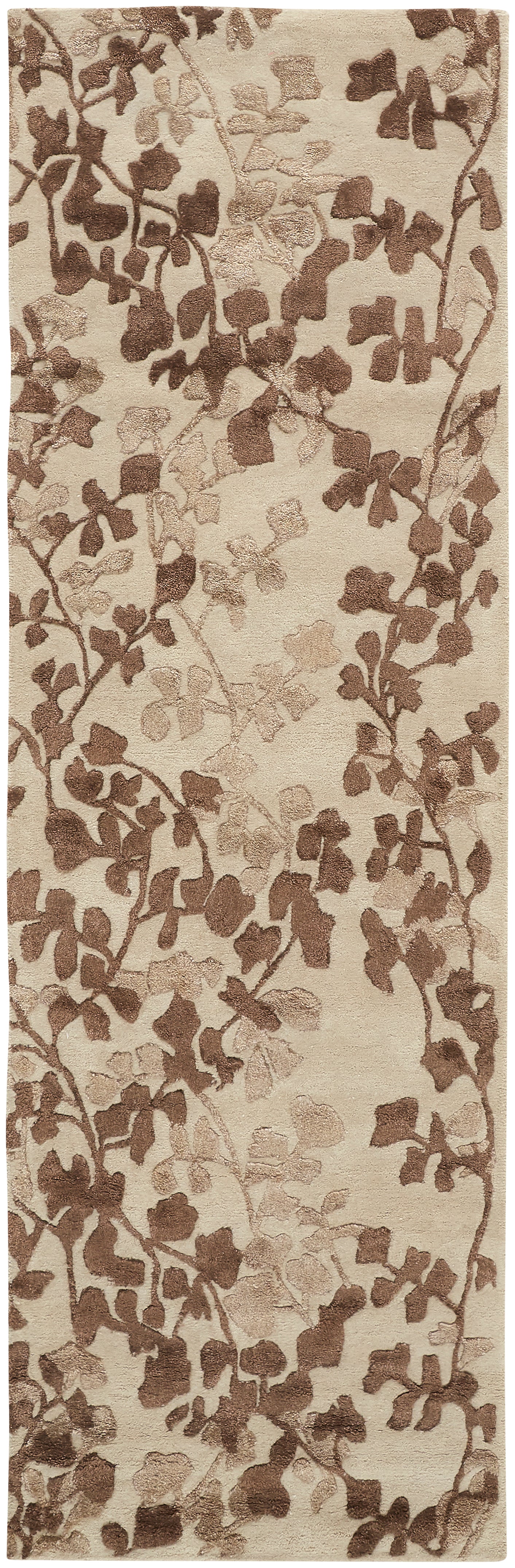 Bella Transitional/Casual Floral & Botanical Ivory/Taupe/Brown - Feizy Rug
