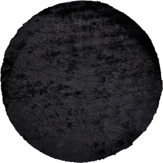 Indochine Modern/Luxury & Glam/Casual Black Round Rug