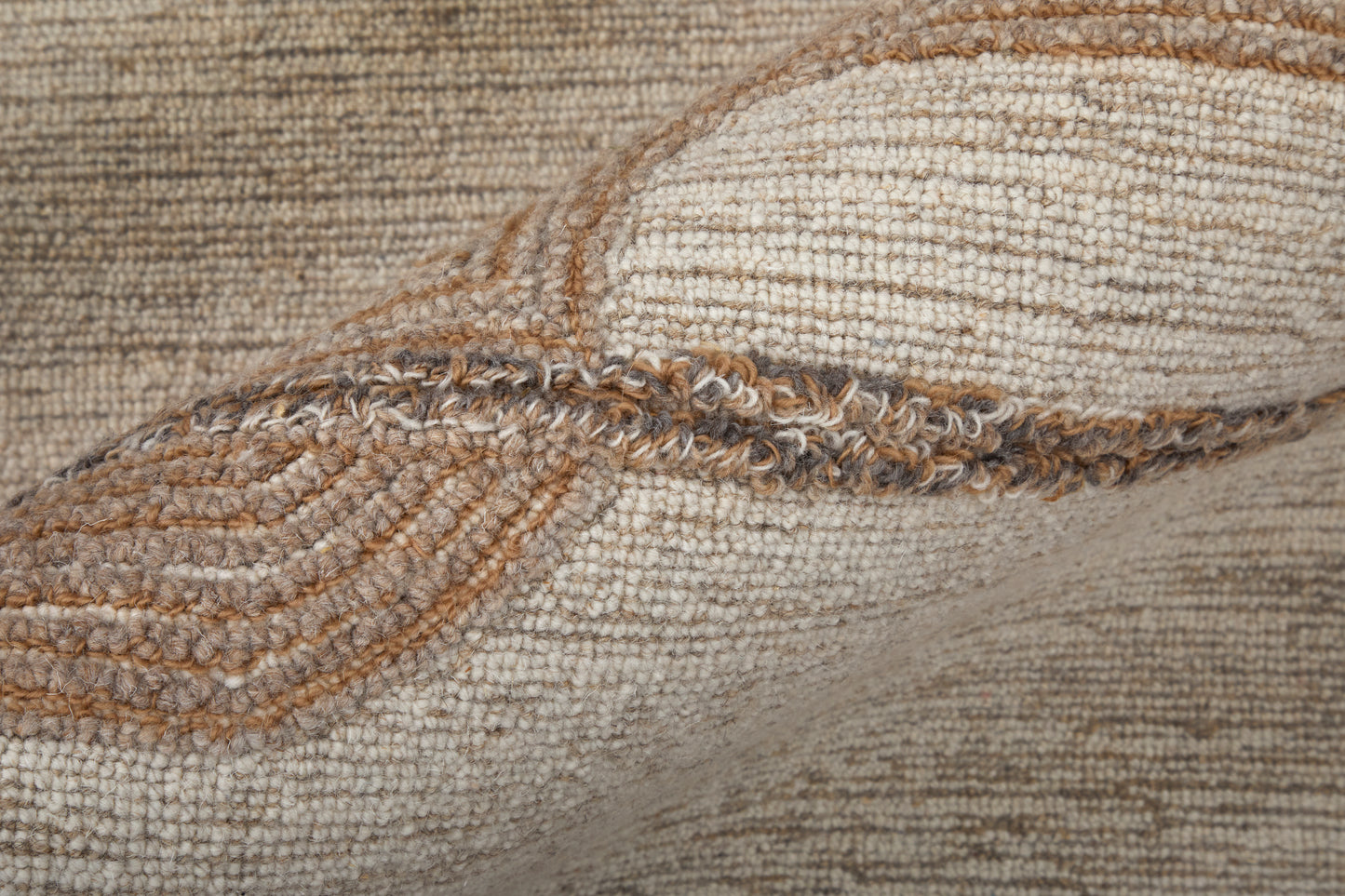 Pollock Modern/Casual/Global Ivory/Brown/Tan Area Rug